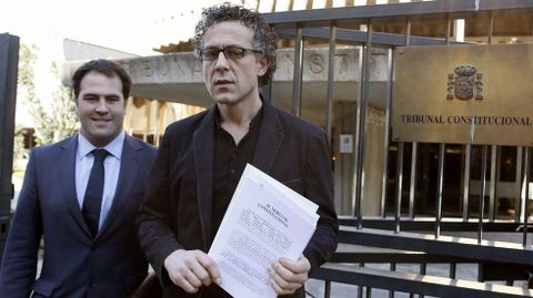 El diputado de EH Bildu, Jon I�arritu, a la izquierda, en el Tribunal Constitucional, en una imagen de archivo