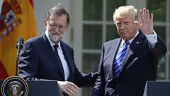 Trump defiende la unidad de Espa�a ante Rajoy en la Casa Blanca