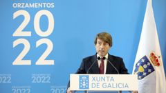 El conselleiro de Facenda, Miguel Corgos, en la presentaci�n de las cuentas para el 2022