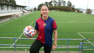 La futbolista sonense disfruta de unos d�as en casa antes de regresar a Barcelona.