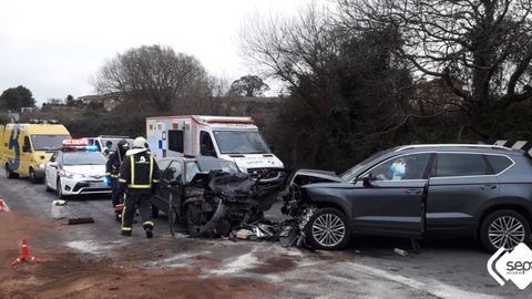 Accidente de trfico en Soto del Barco