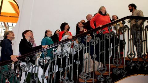 Representantes de las compa��as asturianas con presencia en Feten 2018, en el CCAI