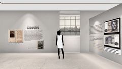 Detalle dunha das salas da recreaci�n dixital do proxecto amparado pola C�tedra Rosal�a.