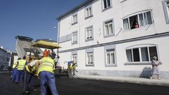 Las �ltimas obras de pavimentaci�n en las viviendas Val de Lemos, en el 2010