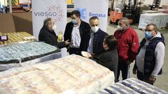 Directivos de Viesgo y Begasa con la presidenta del Banco de Alimentos de Lugo, Amadora N�l�ez