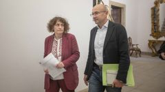 El edil no adscrito de Santiago Gonzalo Mu��os, con la alcaldesa Goretti Sanmart�n, en una foto de archivo