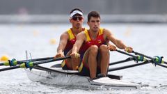 Con 18 a�os, Caetano Horta (detr�s), gan� la final B de doble scull ligero