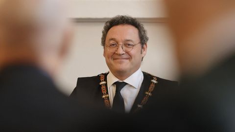 El fiscal general del Estado, lvaro Garca Ortiz, asiste a la toma de posesin de la fiscala Superior de Galicia, Carmen Eir.