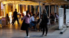 Pocas terrazas abiertas pero bien recibidas en Vigo