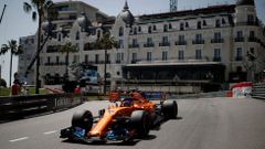 Fernando Alonso, en el circuito de M�naco