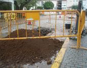Imagen de los trabajos que se estaban realizando ayer