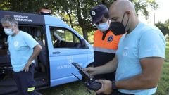 Operativo de b�squeda de Mar�a Chico Prieto en la parroquia compostelana de Enfesta