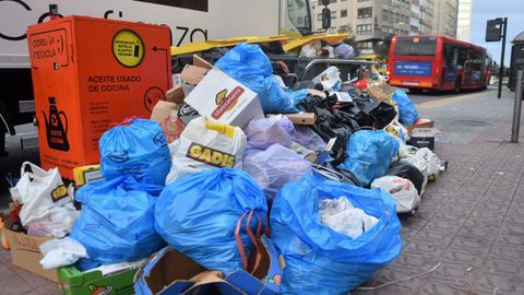 Basura en las calles de A Coru�a