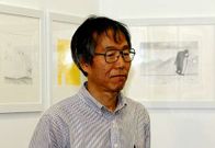 El artista mostr� sus dibujos en Santiago este verano.