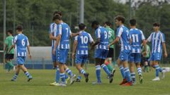 Cadetes del Deportivo y del San Tirso, en la eliminatoria por el t�tulo de su categor�a, en Abegondo