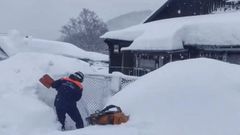 Imagen del Ministerio de Emergencias de Rusia�tras la fuerte nevada en Kamchatka