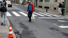 Deterioro de calzadas y aceras en Santiago
