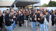 Concentraci�n en el�IES A Cachada, en Boiro