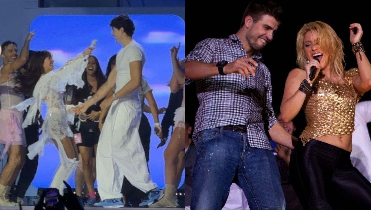 Ellos subieron a su pareja al escenario