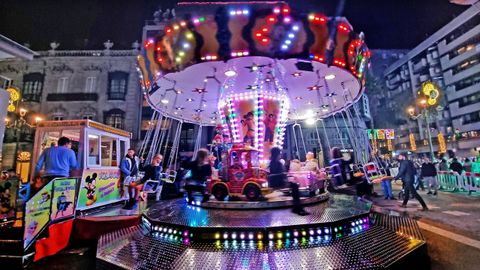 Atraccin de feria en la calle Areal en la Navidad pasada. 