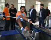 Carmela Silva y el equipo de gobierno visitaron el club de pirag�ismo. 