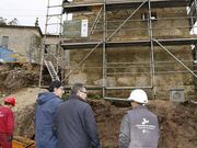 Las autoridades visitaron las obras de rehabilitaci�n del monumento.