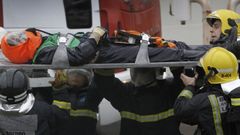 Simulacro de incendio en la refiner�a de Repsol, dentro del Plan de Emerxencias Exterior