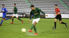 Garc�a Riesgo en un Racing-Getafe en la campa�a 19-20.