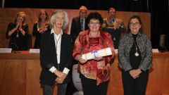 Alicia Estvez, frica Gonzlez y Soledad Muniategui, en el acto de ingreso