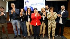 Carmen Garc�a Mateo y su equipo tras conocer los resultados de las elecciones a rectora.