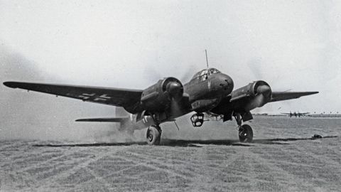 Aviones Junkers, que sobrevolaban la costa gallega en la II Guerra Mundial.
