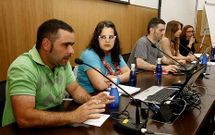 Jos� Manuel M�nendez, Y�ssica Nant�n, Nel Vidal, F�tima Barreira e Lourdes Rei, onte no F�rum.