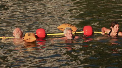 Baistas en el Sena a su paso por Pars