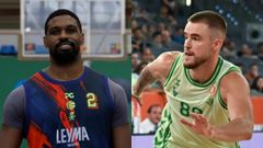El ya exjugador del Leyma a la izquierdaYoanki Menca; y a su derecha la nueva incorporacinDino Radoncic
