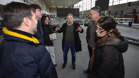 El alcalde Miguel Anxo Fern�ndez Lores y otros miembros del gobierno local tuvieron ocasi�n de visitar los trabajos