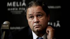 Tino Fern�ndez, durante una rueda de prensa en septiembre