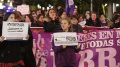 Imagen de archivo de una protesta del 25N en A Coru�a