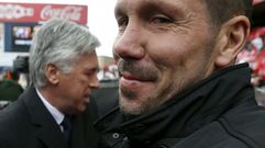 Simeone y Ancelotti, antes del partido