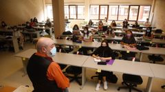 Primer d�a de clase en la Facultad de Enfermer�a en el Campus Terra, en Lugo.