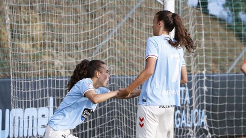 Las jugadoras de As Celtas Noela S�nchez y Andrea Albiol, en un partido.
