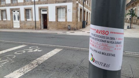 La ciudad de Ourense comienza la semana con atascos por las obras de la calle Progreso
