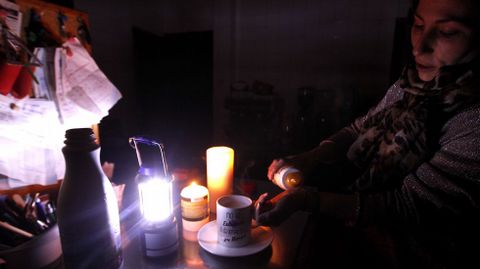 Corte de luz en la zona de la estación de Sigüeiro, en Oroso
