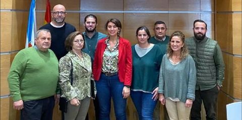 De izquierda a derecha, José Luis García Pazos, Ramiro Blanco Montero, Soraya Salorio Porral, Sergio García López, María Nogareda Marzoa, María Pardo Fafián, José Luis Tellado Villares, María José García Freire y Breogán Blanco González