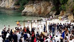 Rom�ntica boda en la playa de O Caol�n en  Vicedo