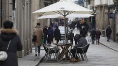 Terrazas en funcionamiento este lunes en la capital ourensana