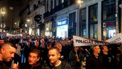 Manifestacin de policas en Oporto.