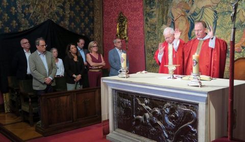 Quim Torra asiste a la primera misa del prior de la Generalitat