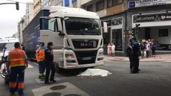 Atropello mortal en el cruce de la ronda de Nelle con la avenida Finisterre