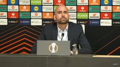 El entrenador del Celta, Claudio Gir�ldez, durante la rueda de prensa posterior al duelo ante la Juve.