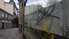 Imagen de archivo de pintadas en Ourense.